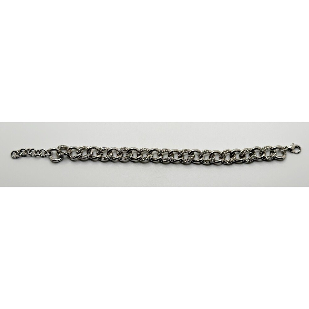 Silver Tone Women's Linked‎ Bracelet 8"